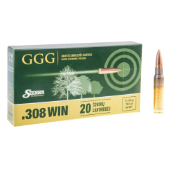 Amunicja GGG kal .308 Win 180 gr Sierra HPBT